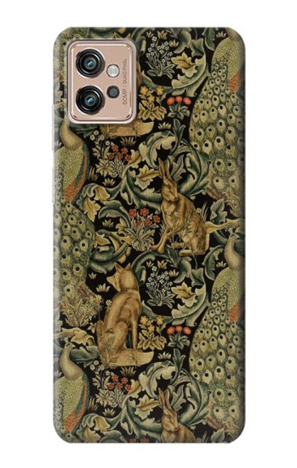 W3661 William Morris Forest Velvet Hülle Schutzhülle Taschen und Leder Flip für Motorola Moto G32