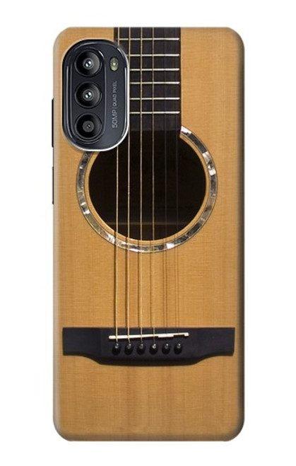 W0057 Acoustic Guitar Hülle Schutzhülle Taschen und Leder Flip für Motorola Moto G52, G82 5G