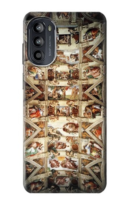 W0177 Michelangelo Chapel ceiling Hülle Schutzhülle Taschen und Leder Flip für Motorola Moto G52, G82 5G