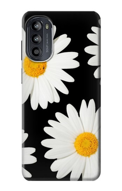 W2477 Daisy flower Hülle Schutzhülle Taschen und Leder Flip für Motorola Moto G52, G82 5G