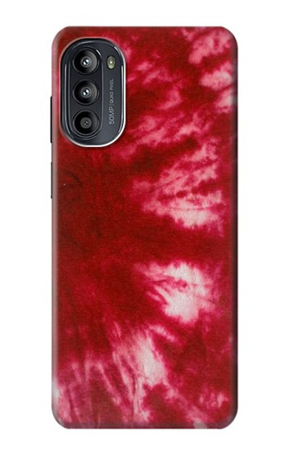 W2480 Tie Dye Red Hülle Schutzhülle Taschen und Leder Flip für Motorola Moto G52, G82 5G