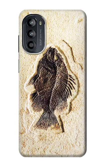W2562 Fossil Fish Hülle Schutzhülle Taschen und Leder Flip für Motorola Moto G52, G82 5G