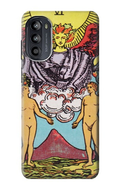 W2763 Lovers Tarot Card Hülle Schutzhülle Taschen und Leder Flip für Motorola Moto G52, G82 5G