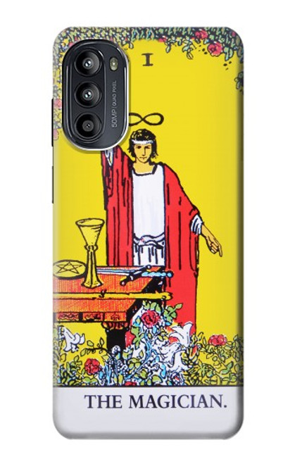 W2806 Tarot Card The Magician Hülle Schutzhülle Taschen und Leder Flip für Motorola Moto G52, G82 5G