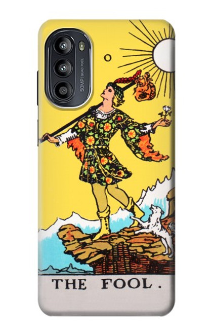 W2810 Tarot Card The Fool Hülle Schutzhülle Taschen und Leder Flip für Motorola Moto G52, G82 5G