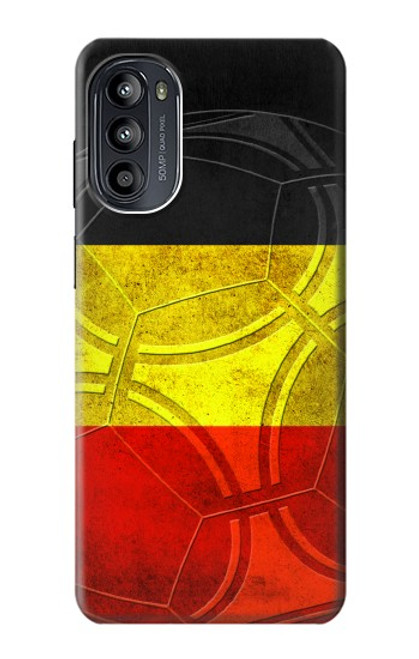 W2965 Belgium Football Soccer Hülle Schutzhülle Taschen und Leder Flip für Motorola Moto G52, G82 5G