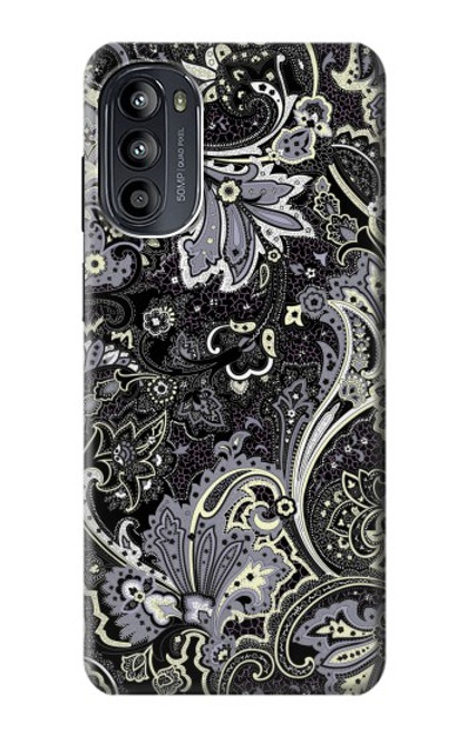 W3251 Batik Flower Pattern Hülle Schutzhülle Taschen und Leder Flip für Motorola Moto G52, G82 5G