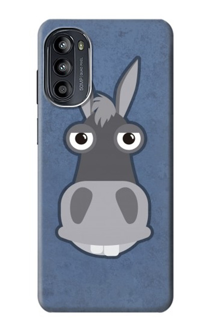 W3271 Donkey Cartoon Hülle Schutzhülle Taschen und Leder Flip für Motorola Moto G52, G82 5G