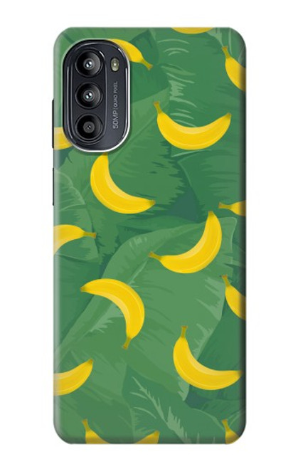 W3286 Banana Fruit Pattern Hülle Schutzhülle Taschen und Leder Flip für Motorola Moto G52, G82 5G
