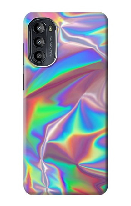 W3597 Holographic Photo Printed Hülle Schutzhülle Taschen und Leder Flip für Motorola Moto G52, G82 5G