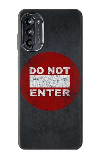 W3683 Do Not Enter Hülle Schutzhülle Taschen und Leder Flip für Motorola Moto G52, G82 5G