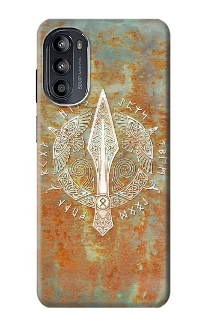 W3827 Gungnir Spear of Odin Norse Viking Symbol Hülle Schutzhülle Taschen und Leder Flip für Motorola Moto G52, G82 5G