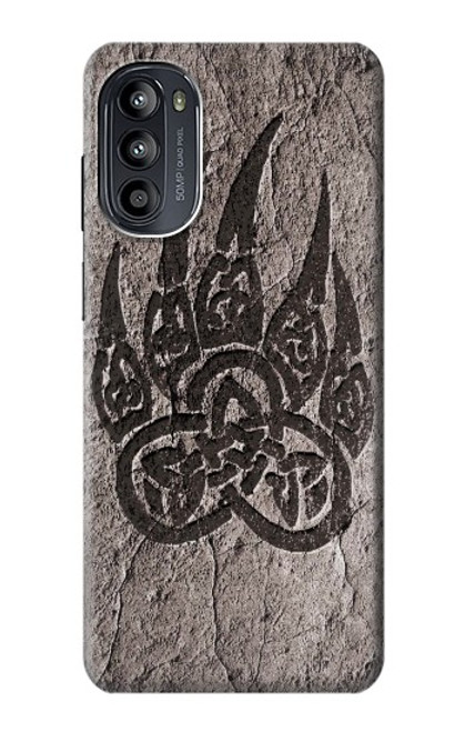 W3832 Viking Norse Bear Paw Berserkers Rock Hülle Schutzhülle Taschen und Leder Flip für Motorola Moto G52, G82 5G