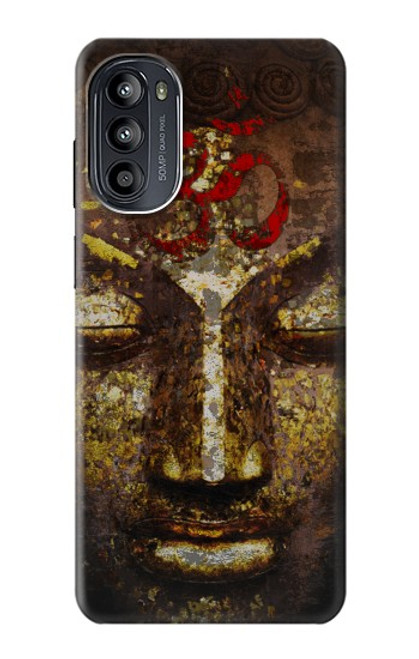 W3874 Buddha Face Ohm Symbol Hülle Schutzhülle Taschen und Leder Flip für Motorola Moto G52, G82 5G