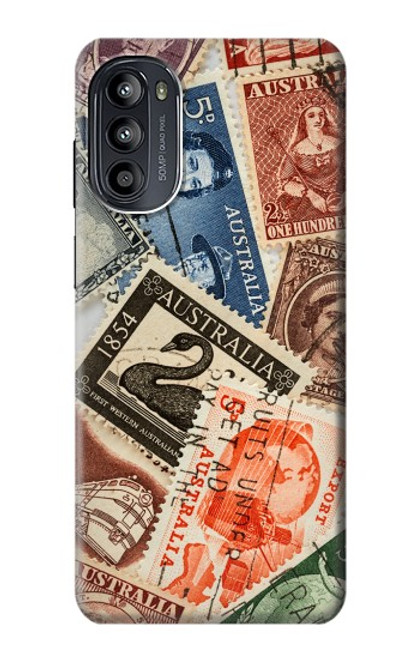 W3900 Stamps Hülle Schutzhülle Taschen und Leder Flip für Motorola Moto G52, G82 5G