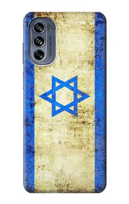 W2614 Israel Old Flag Hülle Schutzhülle Taschen und Leder Flip für Motorola Moto G62 5G