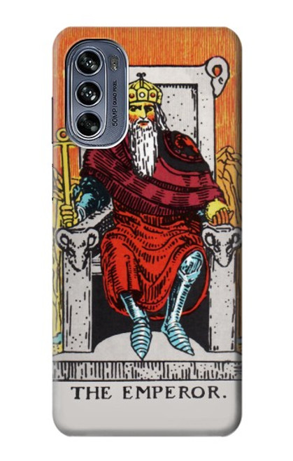 W2808 Tarot Card The Emperor Hülle Schutzhülle Taschen und Leder Flip für Motorola Moto G62 5G