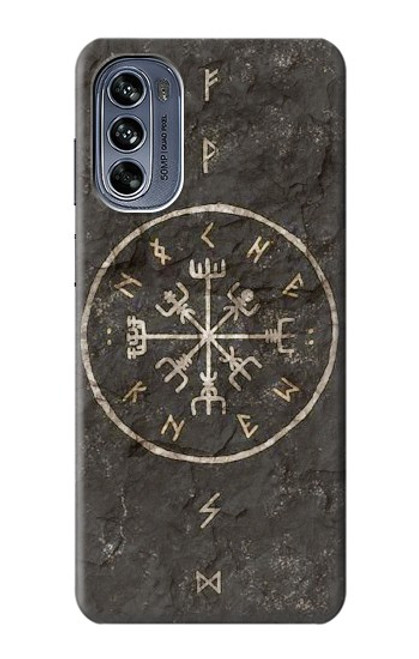 W3413 Norse Ancient Viking Symbol Hülle Schutzhülle Taschen und Leder Flip für Motorola Moto G62 5G