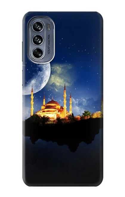 W3506 Islamic Ramadan Hülle Schutzhülle Taschen und Leder Flip für Motorola Moto G62 5G