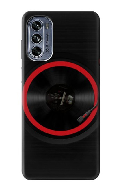 W3531 Spinning Record Player Hülle Schutzhülle Taschen und Leder Flip für Motorola Moto G62 5G
