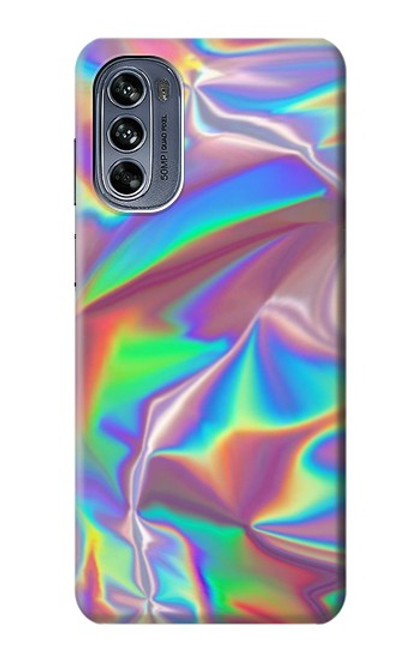 W3597 Holographic Photo Printed Hülle Schutzhülle Taschen und Leder Flip für Motorola Moto G62 5G