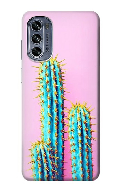 W3673 Cactus Hülle Schutzhülle Taschen und Leder Flip für Motorola Moto G62 5G