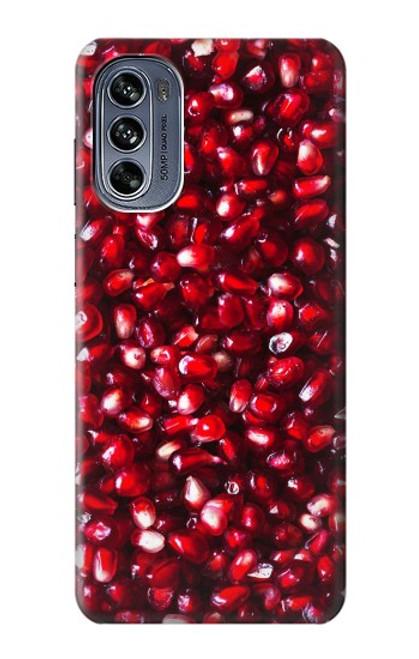 W3757 Pomegranate Hülle Schutzhülle Taschen und Leder Flip für Motorola Moto G62 5G