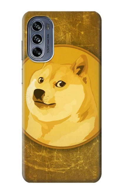 W3826 Dogecoin Shiba Hülle Schutzhülle Taschen und Leder Flip für Motorola Moto G62 5G