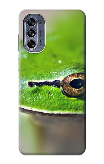 W3845 Green frog Hülle Schutzhülle Taschen und Leder Flip für Motorola Moto G62 5G