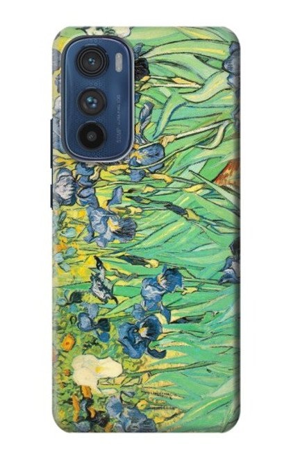 W0210 Van Gogh Irises Hülle Schutzhülle Taschen und Leder Flip für Motorola Edge 30