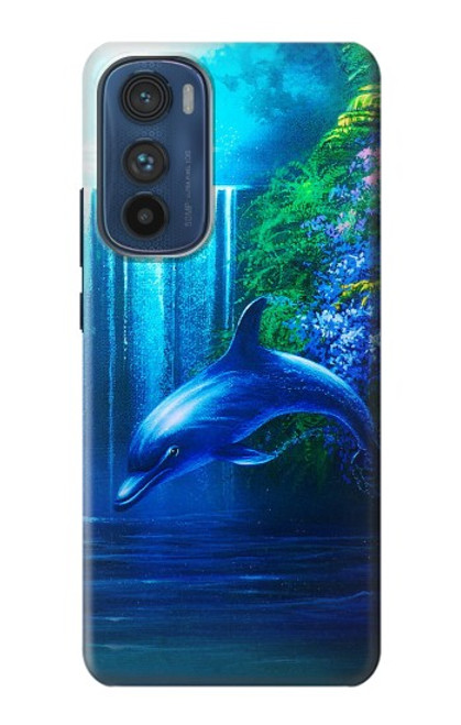 W0385 Dolphin Hülle Schutzhülle Taschen und Leder Flip für Motorola Edge 30