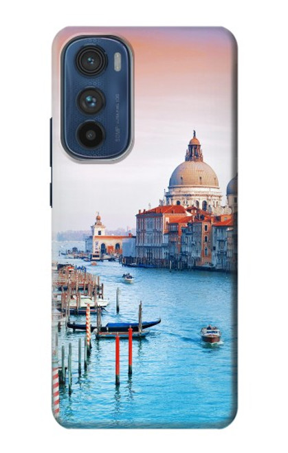 W0982 Beauty of Venice Italy Hülle Schutzhülle Taschen und Leder Flip für Motorola Edge 30