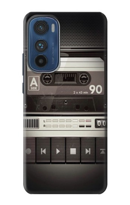 W3501 Vintage Cassette Player Hülle Schutzhülle Taschen und Leder Flip für Motorola Edge 30