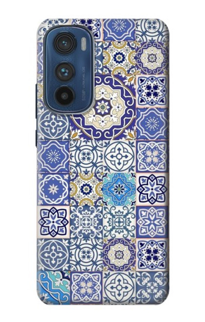 W3537 Moroccan Mosaic Pattern Hülle Schutzhülle Taschen und Leder Flip für Motorola Edge 30