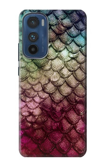 W3539 Mermaid Fish Scale Hülle Schutzhülle Taschen und Leder Flip für Motorola Edge 30