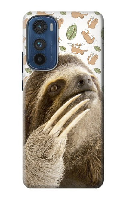 W3559 Sloth Pattern Hülle Schutzhülle Taschen und Leder Flip für Motorola Edge 30