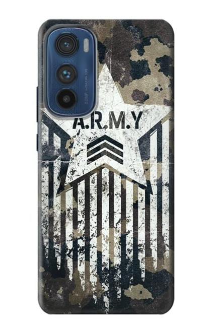 W3666 Army Camo Camouflage Hülle Schutzhülle Taschen und Leder Flip für Motorola Edge 30