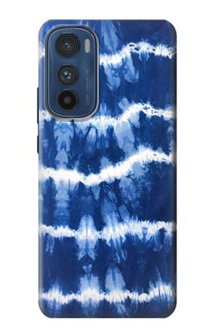 W3671 Blue Tie Dye Hülle Schutzhülle Taschen und Leder Flip für Motorola Edge 30