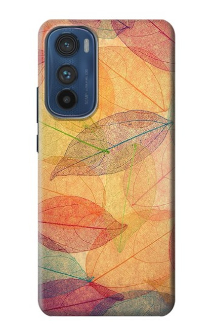 W3686 Fall Season Leaf Autumn Hülle Schutzhülle Taschen und Leder Flip für Motorola Edge 30