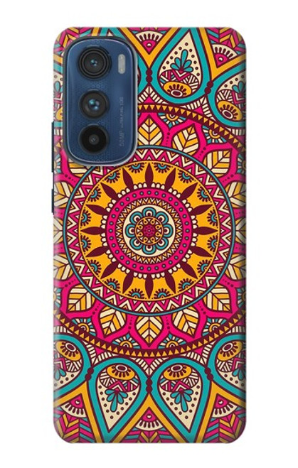 W3694 Hippie Art Pattern Hülle Schutzhülle Taschen und Leder Flip für Motorola Edge 30