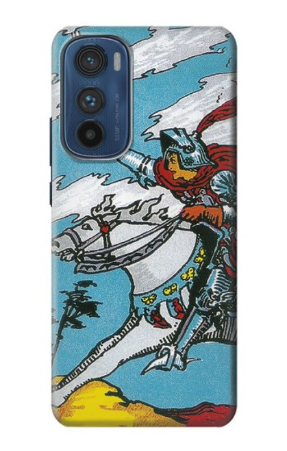 W3731 Tarot Card Knight of Swords Hülle Schutzhülle Taschen und Leder Flip für Motorola Edge 30