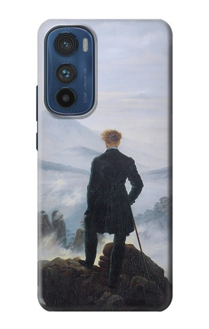 W3789 Wanderer above the Sea of Fog Hülle Schutzhülle Taschen und Leder Flip für Motorola Edge 30