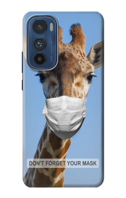 W3806 Funny Giraffe Hülle Schutzhülle Taschen und Leder Flip für Motorola Edge 30