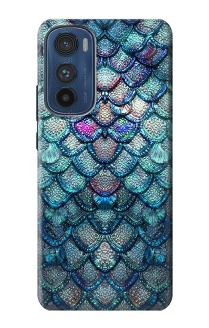 W3809 Mermaid Fish Scale Hülle Schutzhülle Taschen und Leder Flip für Motorola Edge 30