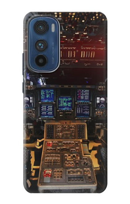 W3836 Airplane Cockpit Hülle Schutzhülle Taschen und Leder Flip für Motorola Edge 30