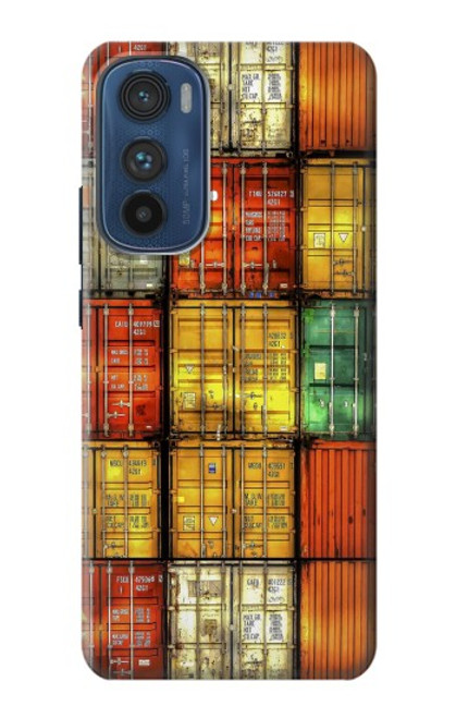 W3861 Colorful Container Block Hülle Schutzhülle Taschen und Leder Flip für Motorola Edge 30