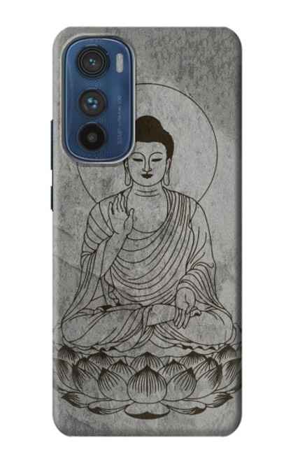 W3873 Buddha Line Art Hülle Schutzhülle Taschen und Leder Flip für Motorola Edge 30