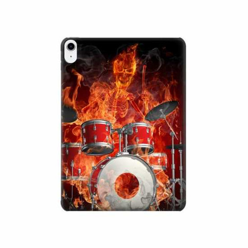 W1431 Skull Drum Fire Rock Tablet Hülle Schutzhülle Taschen für iPad 10.9 (2022)