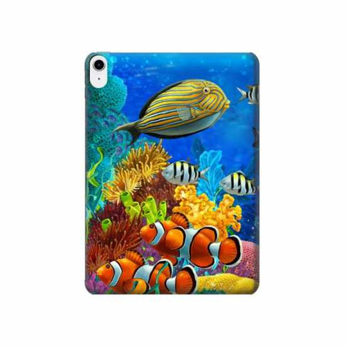 W2568 Sea Seabed Fish Corals Underwater Ocean Tablet Hülle Schutzhülle Taschen für iPad 10.9 (2022)