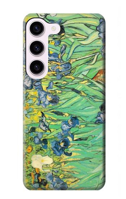 W0210 Van Gogh Irises Hülle Schutzhülle Taschen und Leder Flip für Samsung Galaxy S23